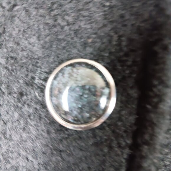 Wool Winter Overcoat Womens S Black Notch Lapel Lined Classic Minimalist Coat - Picture 5 of 10